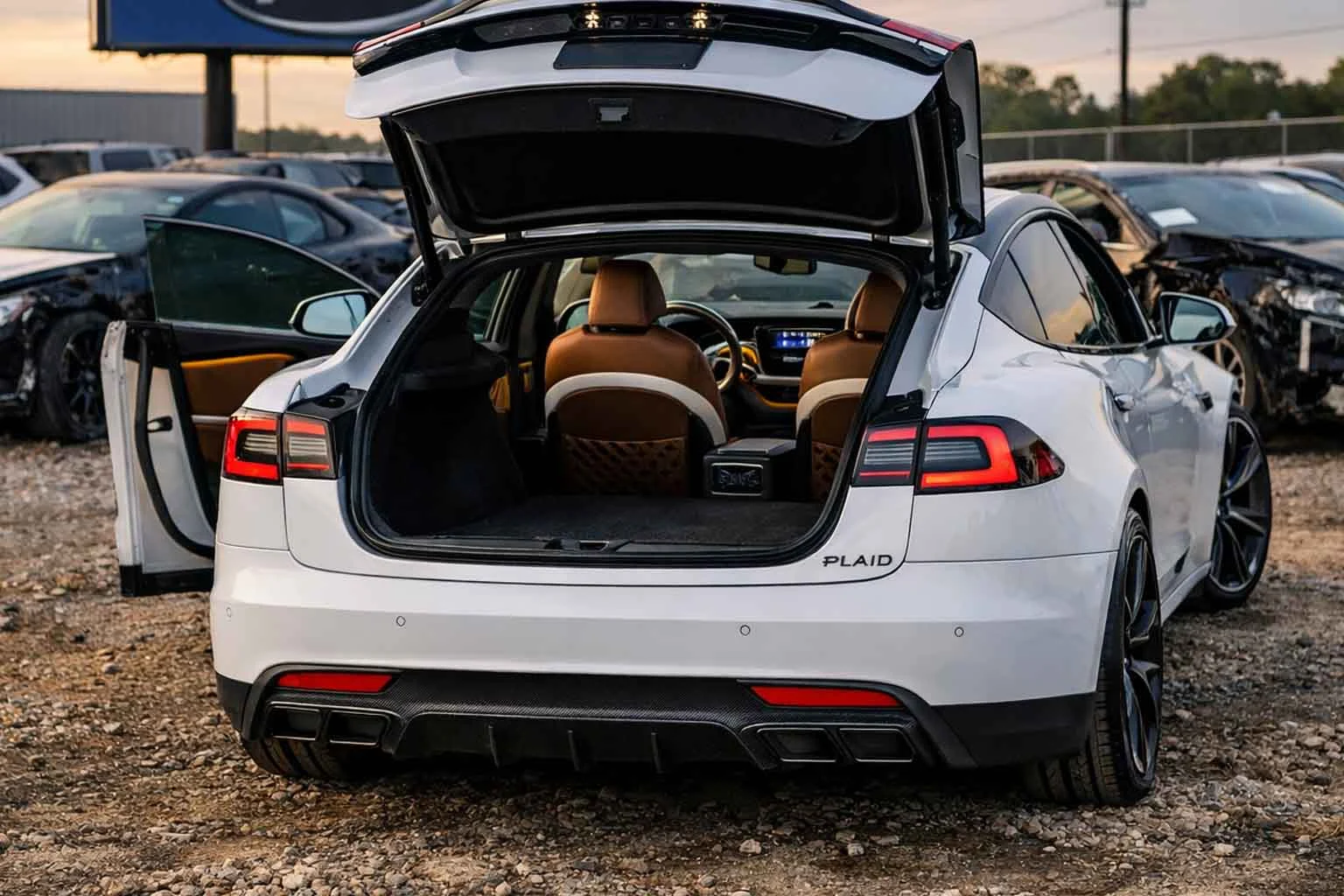 Tesla Model S Plaid на аукціоні в США — перевірка кузова та багажника CAR IN UA